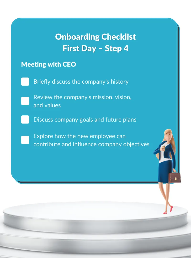 Onboarding Checklist–First Day CEO