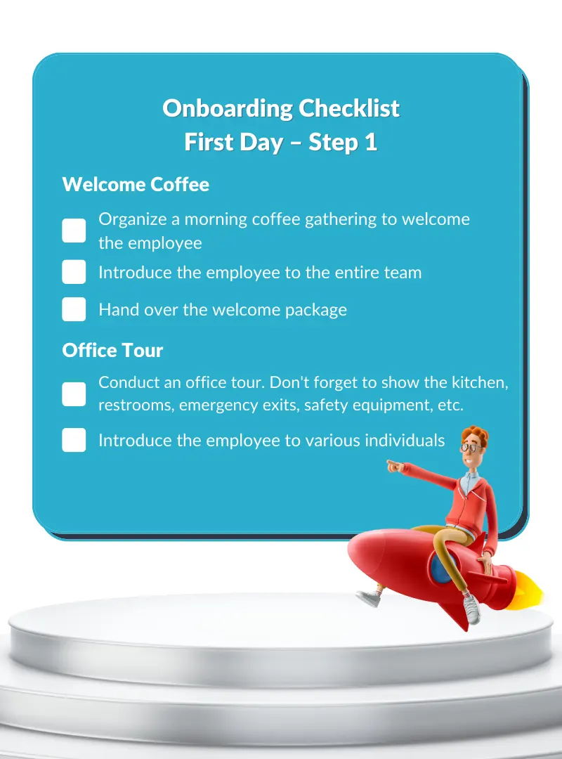 Onboarding Checklist–First Day Welcome