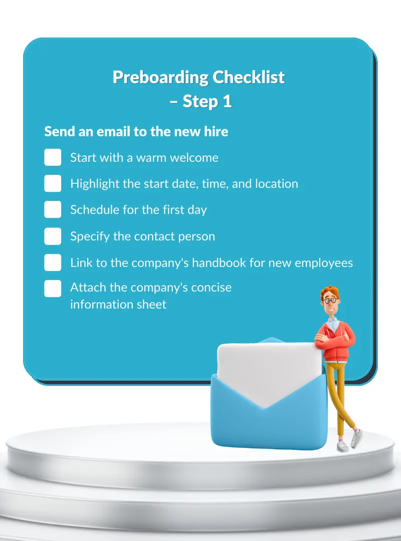 Preboarding Checklist–Welcome Email